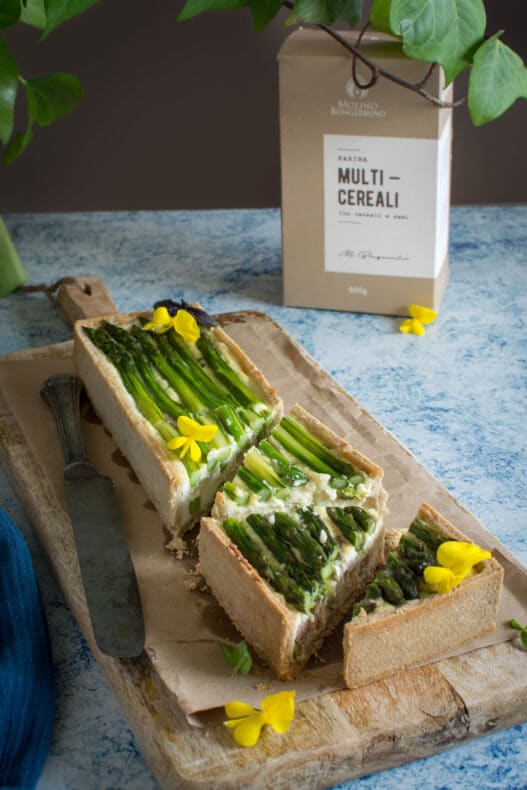 Tarte Multicereali con ricotta e asparagi - Ricette Molino Bongermino